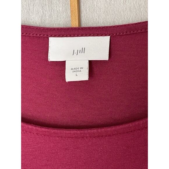 J Jill Cotton Solid Blend Tunic Top Bell Sleeves Size Large - Picture 2 of 4